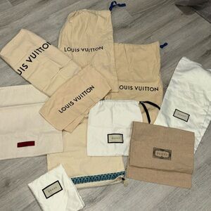Multiple Luxury brand dust bags